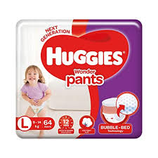 Huggies Wonder Pants Diaper (L) - Pack of 64